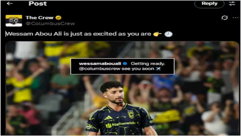 رد نادي كولومبوس الأمريكي على وسام أبو علي